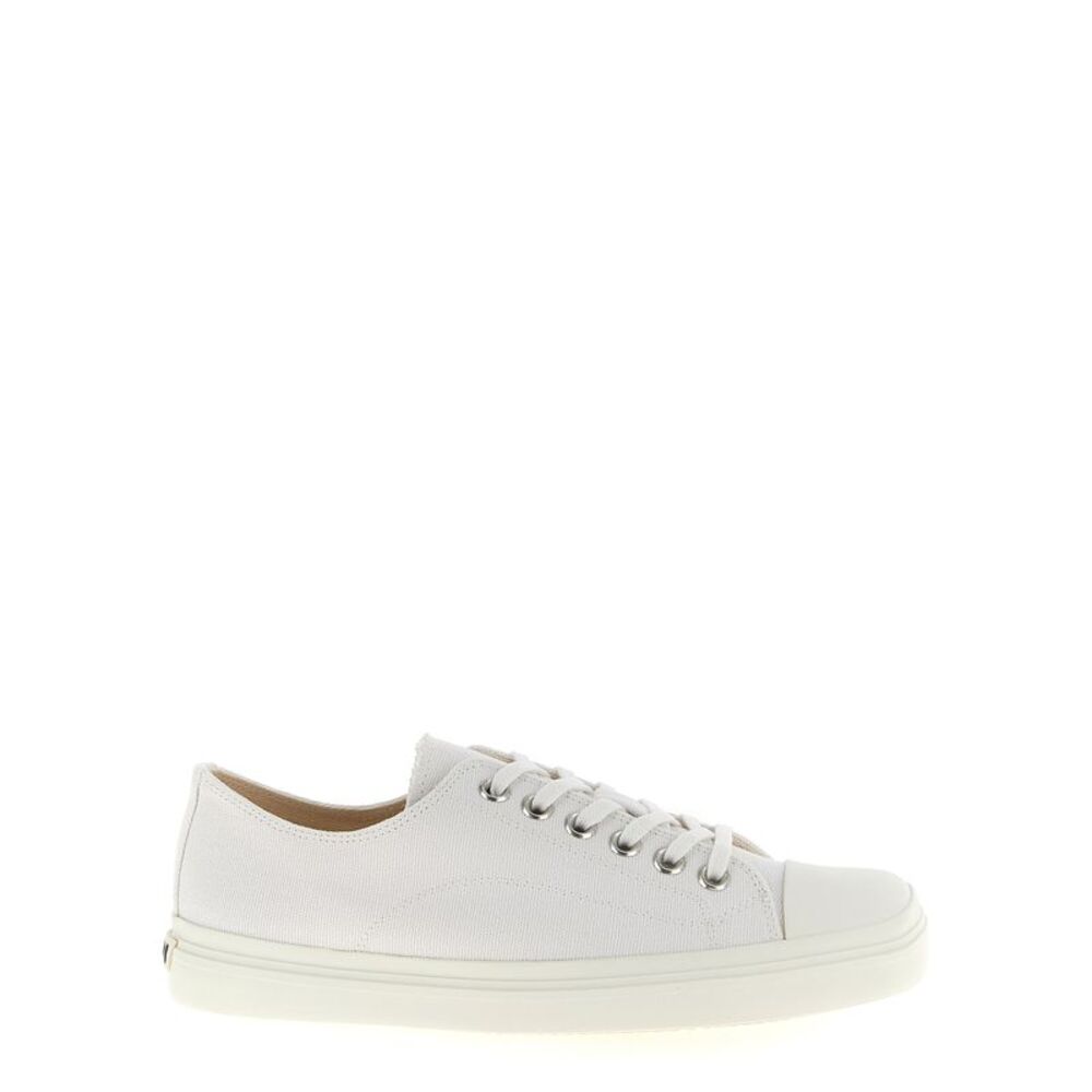 Moschino White Cotton Low Top Men's Sneakers